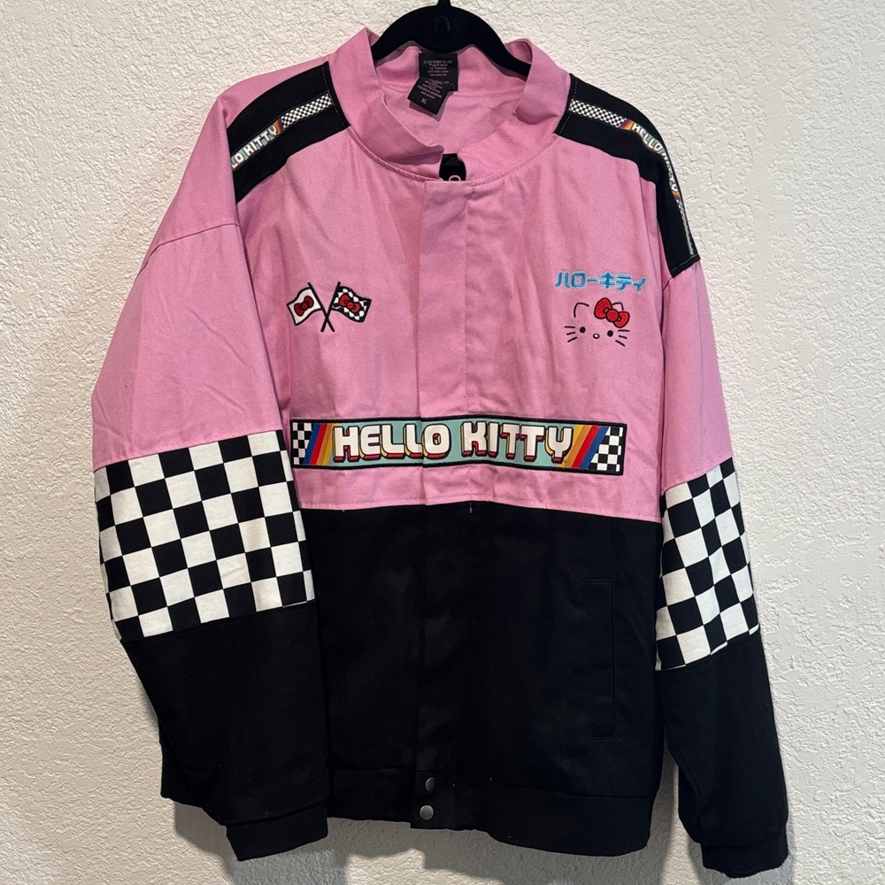 Hello Kitty Pink and Black Checkered Jacket